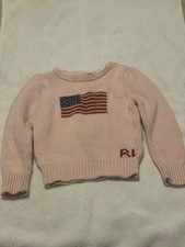 polo ralph lauren pink American flag sweater 5y
