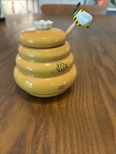 Yellow Ceramic Kitchen Honey Pots&Dispensers for sale | eBay