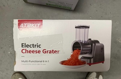 ATBKIT Electric Cheese Grater/ Electric Shredder/ Vegetable Slicer / 6 Blades