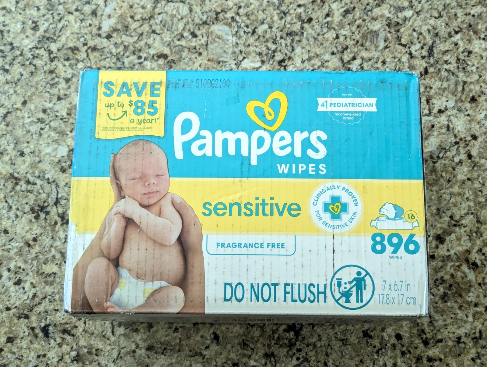 Pampers Baby Wipes Sensitive Fragrance Free Pop Top 16 x 56 wipes 896 count
Opens in a new window or