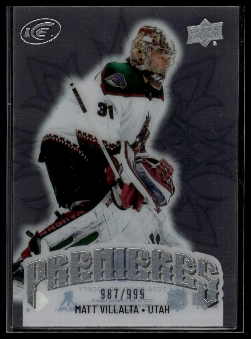 2024-25 Upper Deck Ice #158 Matt Villalta #/999 Rookie SN,RC