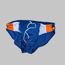 aussieBum Men blue Orange club original swim bikini brief Swimwear size L