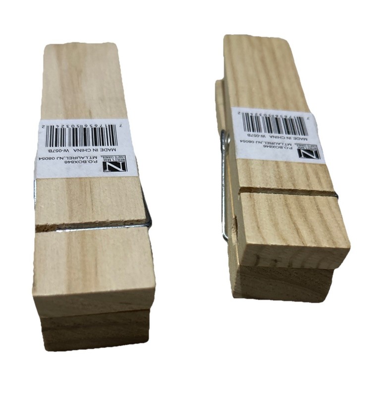 2 Large Crafting Clothes Pins Message Paper Holder Conversational Piece