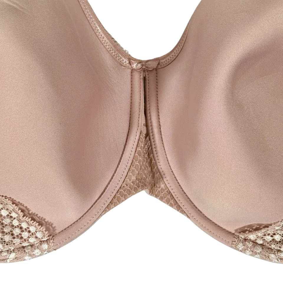 Elomi Women's 42J Charley Fawn Bandless Spacer Molded Bra Nude Lace READ - Image 3 of 4