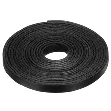uxcell 3.3 Yards 8mm Flat Leather Cord, Lacing x 8mm, Black