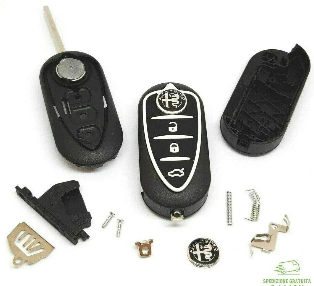 Telecomando Flip 3 Pulsanti Portachiavi Auto Per Alfa Romeo Mito 2008 2015 Giulietta 2010 2016 433mhz Id46 7946 Chiavi Auto - Foto 6
