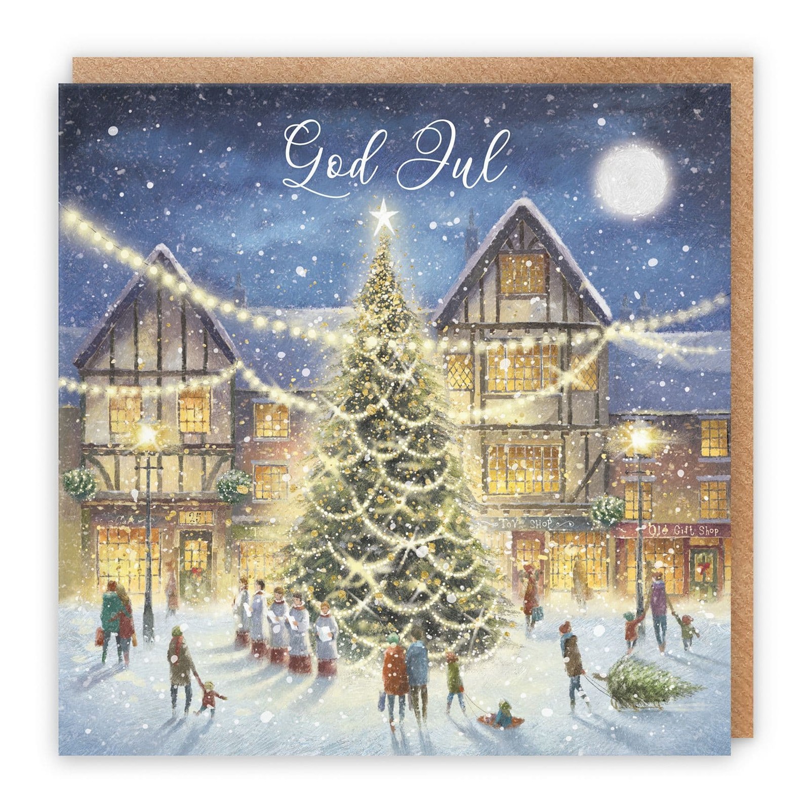 Swedish Language Christmas Card 'Christmas Eve' Milo's Gallery