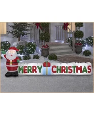 9 Foot Merry Christmas Santa Light Up Inflatable Lawn Decoration