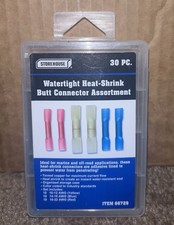 30pc Watertight Heat Shrink Butt Connector Assortment: Yellow/Blue/Red 66729