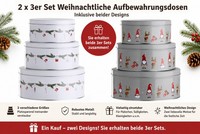 6X Keksdose Rund Metall Weihnachten – 2X 3Er Set PläTzchendose Geschenkbox