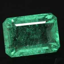 Natural Certified MUZO Colombian Emerald 8x12 MM Emerald Cut Flawless Gemstone