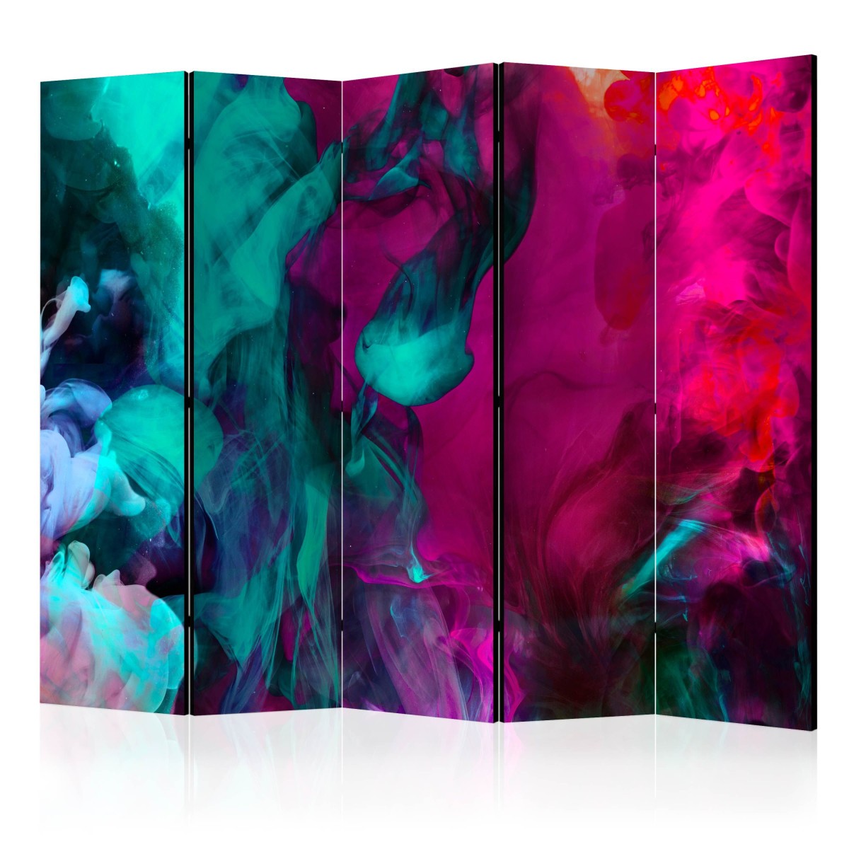 Paravent 5 volets Color Madness grand format pour séparation de chambre