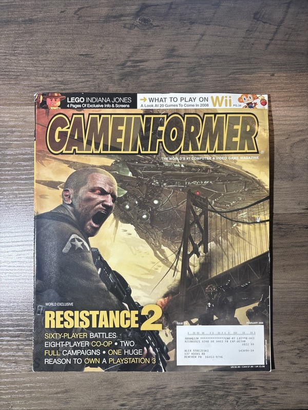 Gameinformer Magazine Feb. 2008 Issue 178 Resistance 2