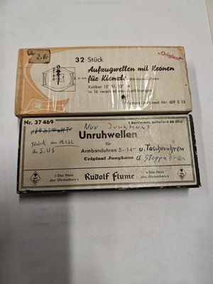 #54 Kienzle und Junghans Ersatzteile Aufzugswellen und Unruhwellen