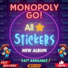 Monopoly_Stickers_Go! 1⭐- 5⭐ (All Stickers Available) CHEAPEST🔥SUPER FAST⚡