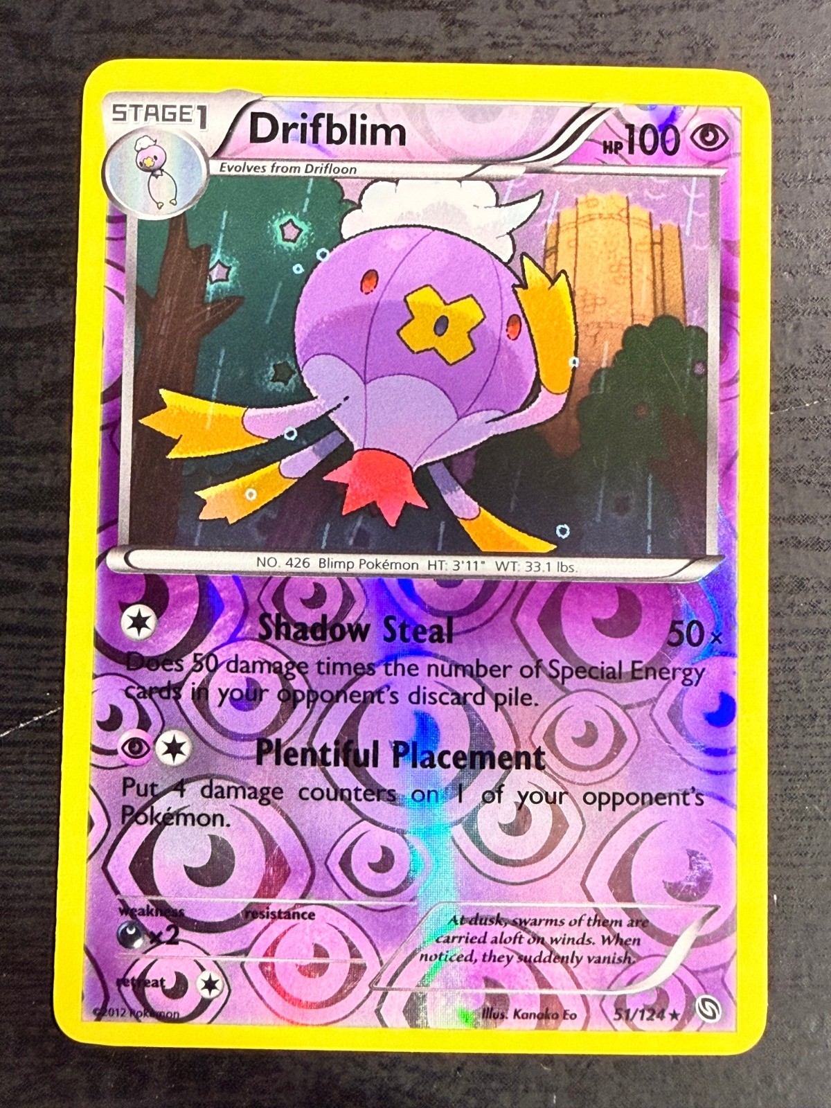 Drifblim Reverse Holo Rare Dragons Exalted 51/124 NM