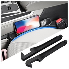 2PCS Car Seat Gap Filler,Upgraded 3 in 1 No Drop Guard for Cars Black