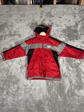 Nike Reversible Jacket Coat Boys Youth Size 7 Grey Red Hooded Vtg Y2K