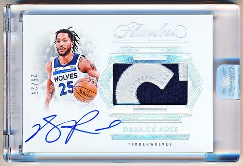 2024-25 Flawless Derrick Rose Horizontal Patch Auto #HPA-DRB (25/25) - JSY #