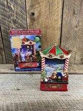 Vintage Musical Animated Holiday Sing and Snow Train Multi Color LED Lights