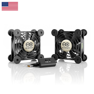 Ac Infinity Multifan S5 Quiet Dual 80Mm Usb Fan Ul-Certified For Receiver Dvr