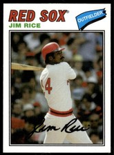 Jim Rice 2012 Topps Archives #77C-JR Cloth Stickers Boston Red Sox Baseball Card