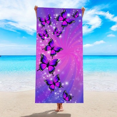 Microfiber Butterfly Beach Towel - Lightweight, Comfortable,Absorbent for Bath