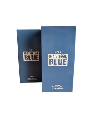 2 x AVON Individual Blue Eau de Toilette Natural Spray 100ml - 3.4 fl.oz