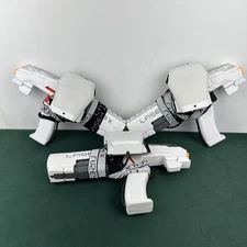 Lot of 3 Laser X Original Blaster White Laser Tag Toy Guns + Hit Sensors Tested