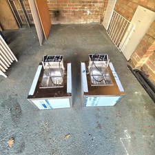 JUZHI Commercial Electric Deep Fryer Single Tank Countertop 220–240V (2x)