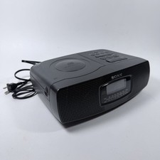 Sony ICF-CD820 AM/FM Stereo Dual Alarm Clock Radio with CD Player Tested Works