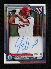 2024 Bowman Chrome Prospect Refractor 426/499 Yohandy Morales #CPA-YM Auto 0g90