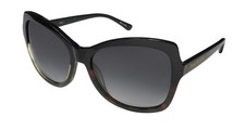 NEW ISAAC MIZRAHI 30216 SUNGLASSES BK BLACK FULL-RIM CAT EYE WOMENS 55-16-130