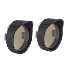  2 Inch Bullet Smoked Turn Signal Lens Cover with Black Visors Black/Smoked