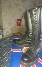 New Redinprice Tags Gay/Goth/Skinhead King Mens Grinders 20 Eye boots size7 