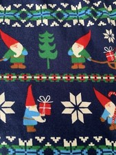 Hanna Andersson Teen Sz L Long John Pajama Pants Cotton Gnome Christmas