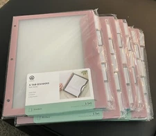 U Brands 5 Count Tabbed Dividers Single Pocket Clear View, 6 PACK!!!