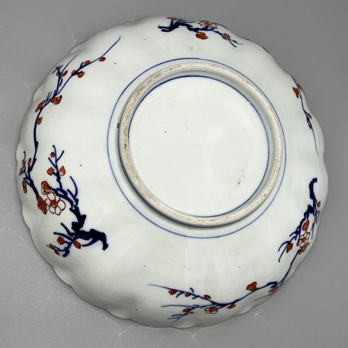 Antiguo cuenco Imari japonés de la era Meiji pintado a mano 24 cm de ancho siglo XIX - Imagen 15 de 16