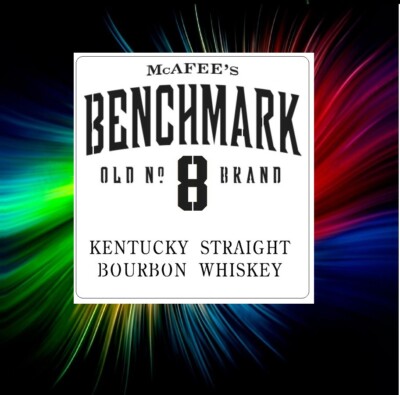 MCAFEE'S BENCHMARK OLD NO. 8 BRAND WHISKEY LOGO  AIRBRUSH, PAINT  ART STENCIL 