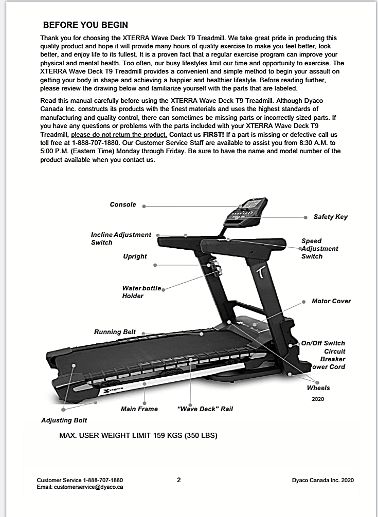 Cardio Equipment Xterra Xt900 Treadmill Xterra T9 Treadmill FULL