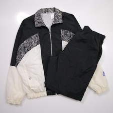 Vintage Nike 2 piece Windbreaker Track Suit Size Medium 8-10 Black and Ivory