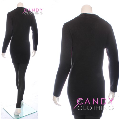 Ladies Cowl Neck Jumper Sweater Tops Tunic Long Sleeve Dress Size S Plus Size 18 - 第 54/147 張圖片
