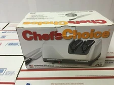 CHEF'S CHOICE Diamond UltraHone Knife Sharpener 312 Electric White Gray