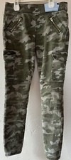 Justice Camouflage Utility Style Pants Girls Size 10 Multi Green Pull On