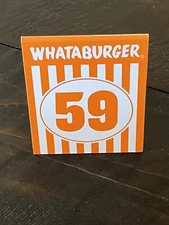 WHATABURGER TABLE TENT No. 59 CARD TEXAS HAMBURGER RESTAURANT #59 Framber Valdez