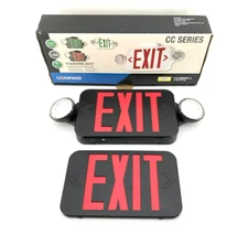 New Compass CCRB LED Exit Sign / Emergency Light Combo