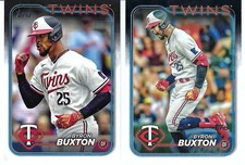 2024 Topps 1 Byron Buxton Super Box Companion Card Image Variation +Base Twins