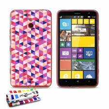 COQUE NOKIA LUMIA 1320 TRIANGLES SILICONE GRIS SOUPLE (TPU)