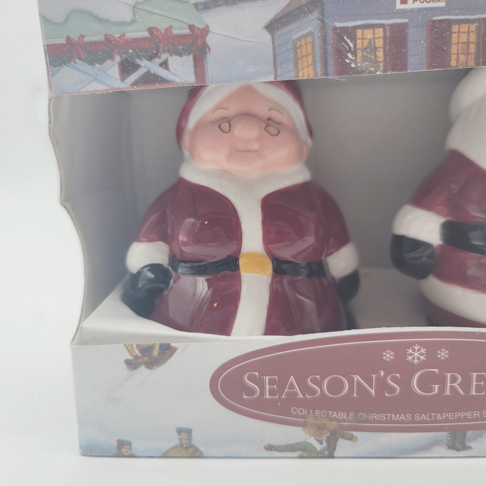 Publix Santa Claus & Mrs Claus Ceramic Holiday Salt & Pepper Shakers