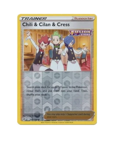 Pokemon - Chili & Cilan & Cress - 227/264 - Reverse Holo - Fusion Strike - NM/M